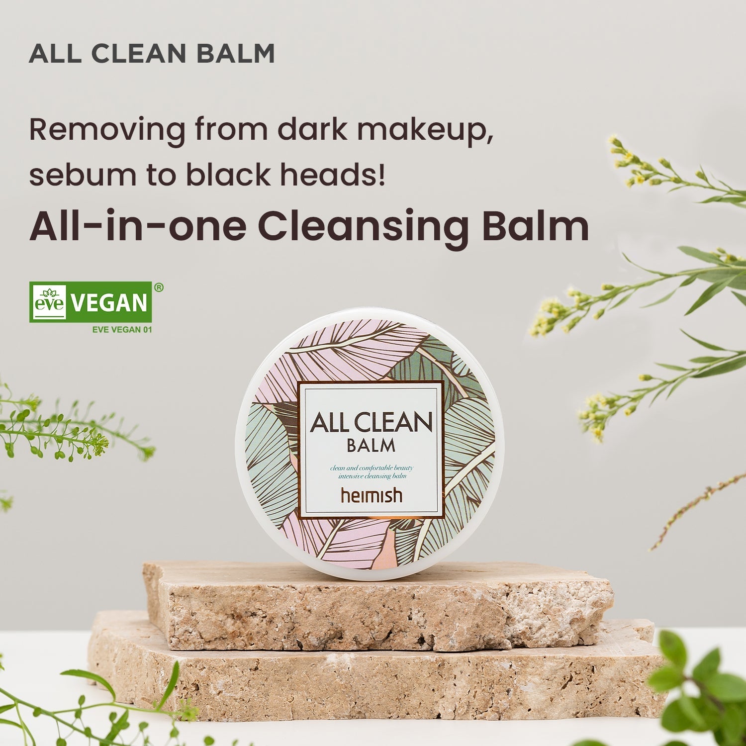 All Clean Balm 120ml / 4.05 fl.oz – Top-Rated Vegan Makeup Remover for Sensitive Skin