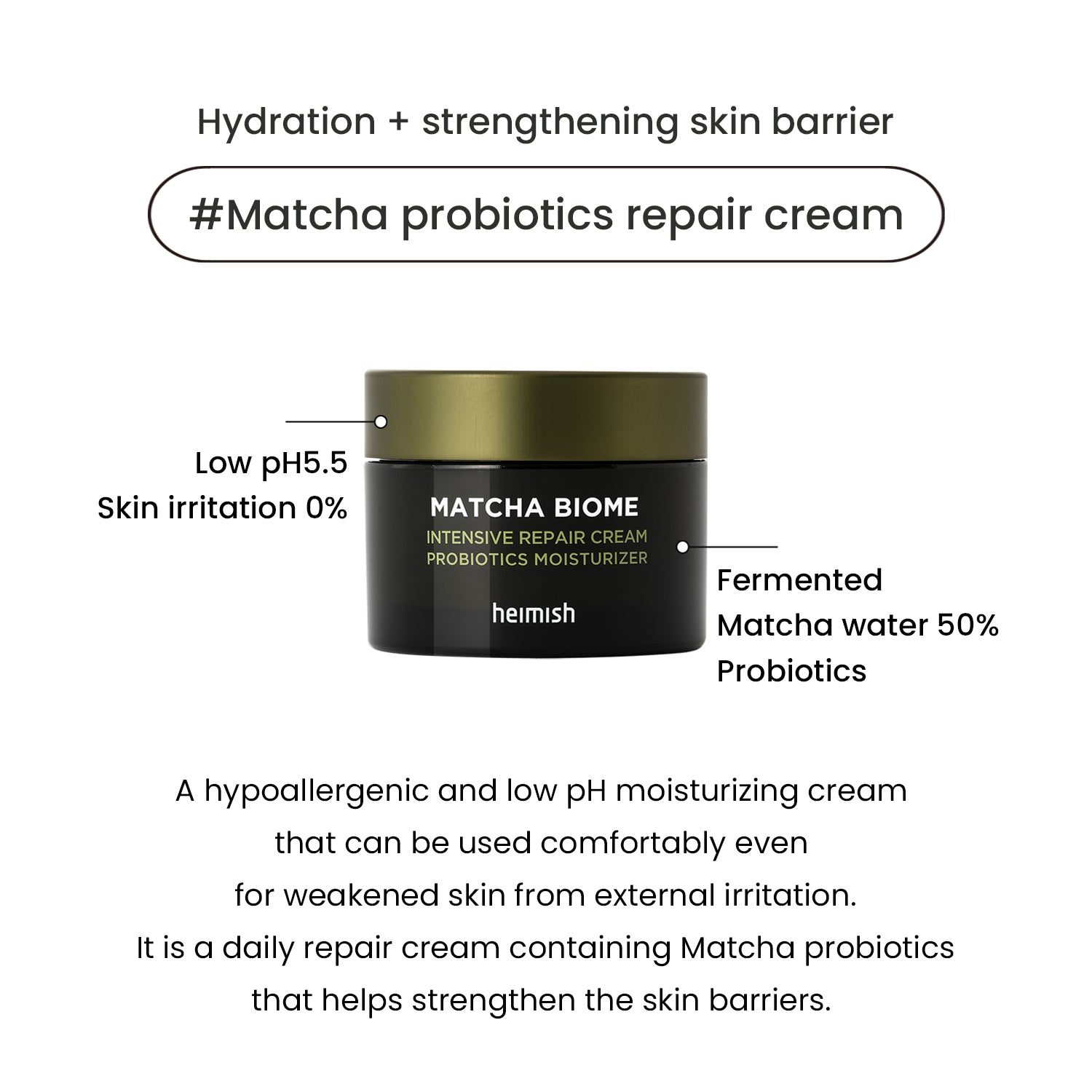 Matcha Biome Repair Cream 50ml/1.69fl.oz