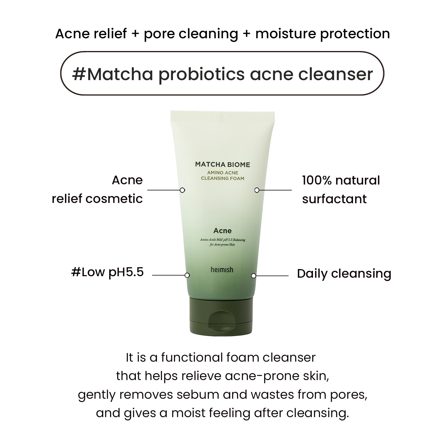 Matcha Biome Amino Acne Cleansing Foam 150ml/5.07fl.oz