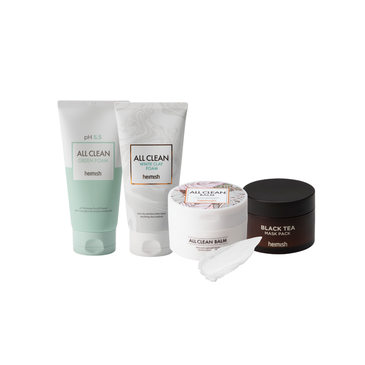 Cleansing Set (All Clean Balm 50ml, All Clean Green Foam, All Clean White Clay Foam, Black Tea Wash-Off Mask)