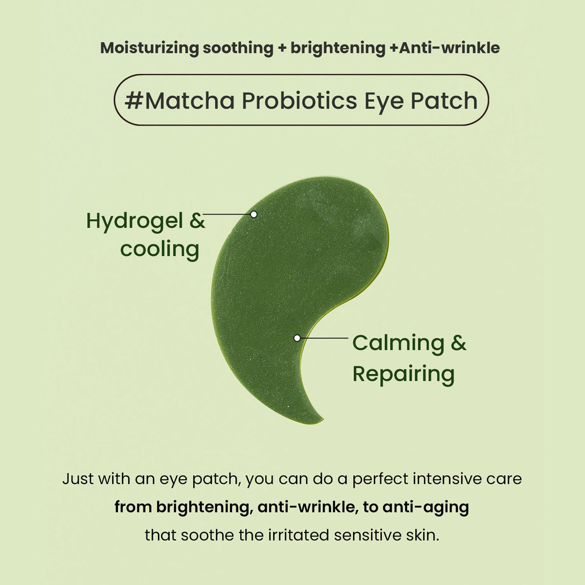 Matcha Biome Hydrogel Eye Patch 1.4g/0.05oz *60pcs