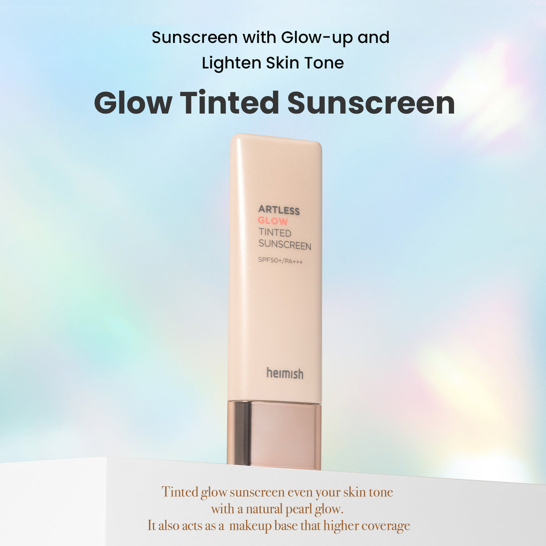 Artless Glow Tinted Sunscreen Shine Beige SPF50+ PA+++ 40ml/1.35fl.oz