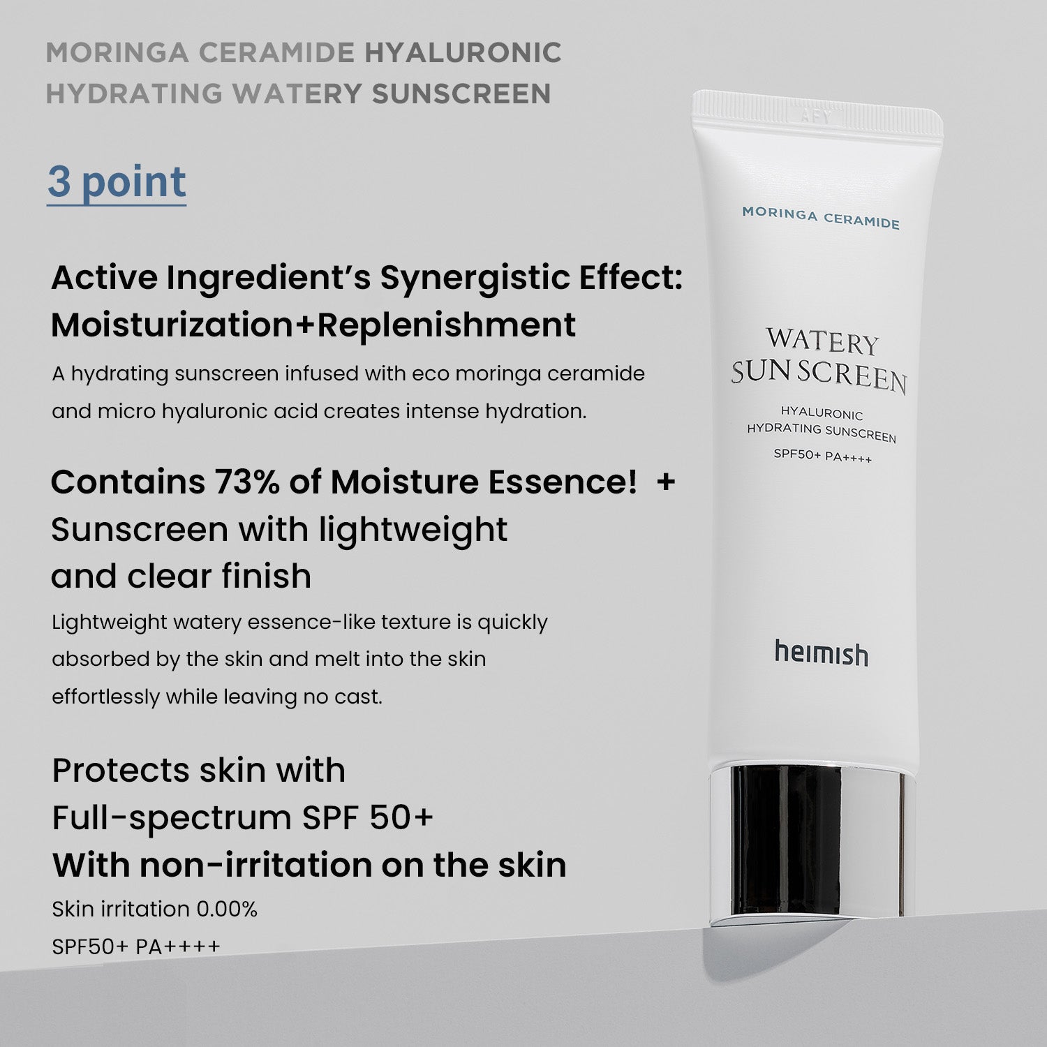 Moringa Ceramide Hyaluronic Hydrating Watery Sunscreen 50ml/1.69 fl.oz