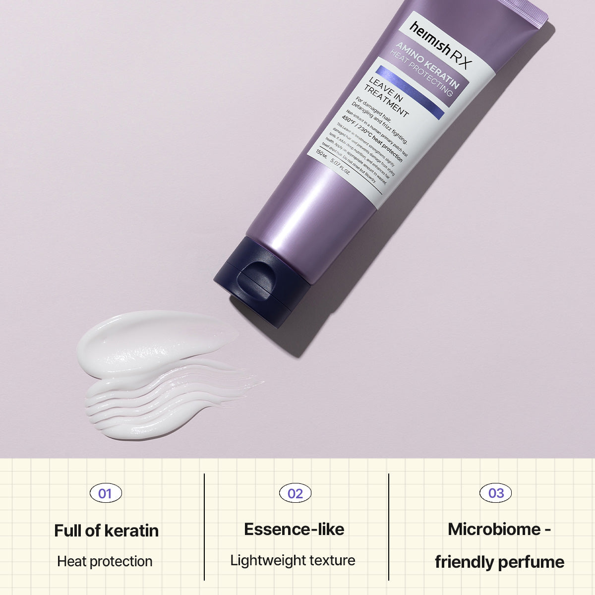 RX AMINO KERATIN HEAT PROTECTING LEAVE IN TREATMENT 150ml – heimish US