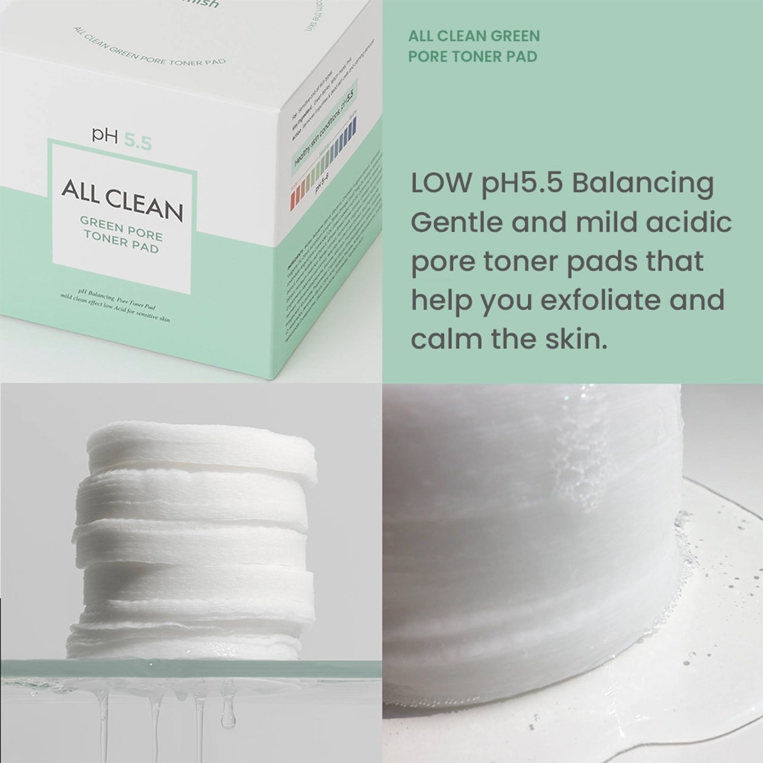 All Clean Green Pore Toner Pads 300g/10.58oz/75ea