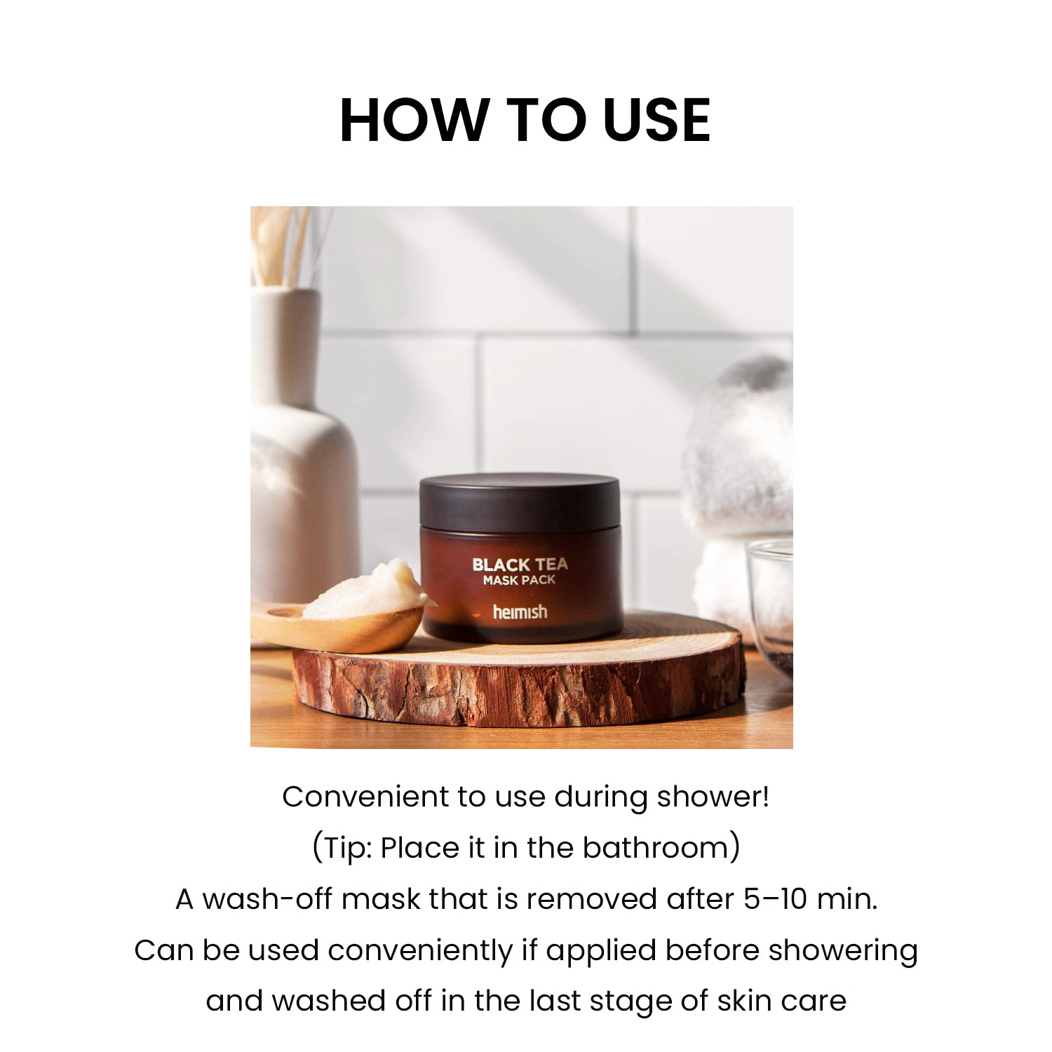 Black Tea Mask Pack 110ml | heimish US Official