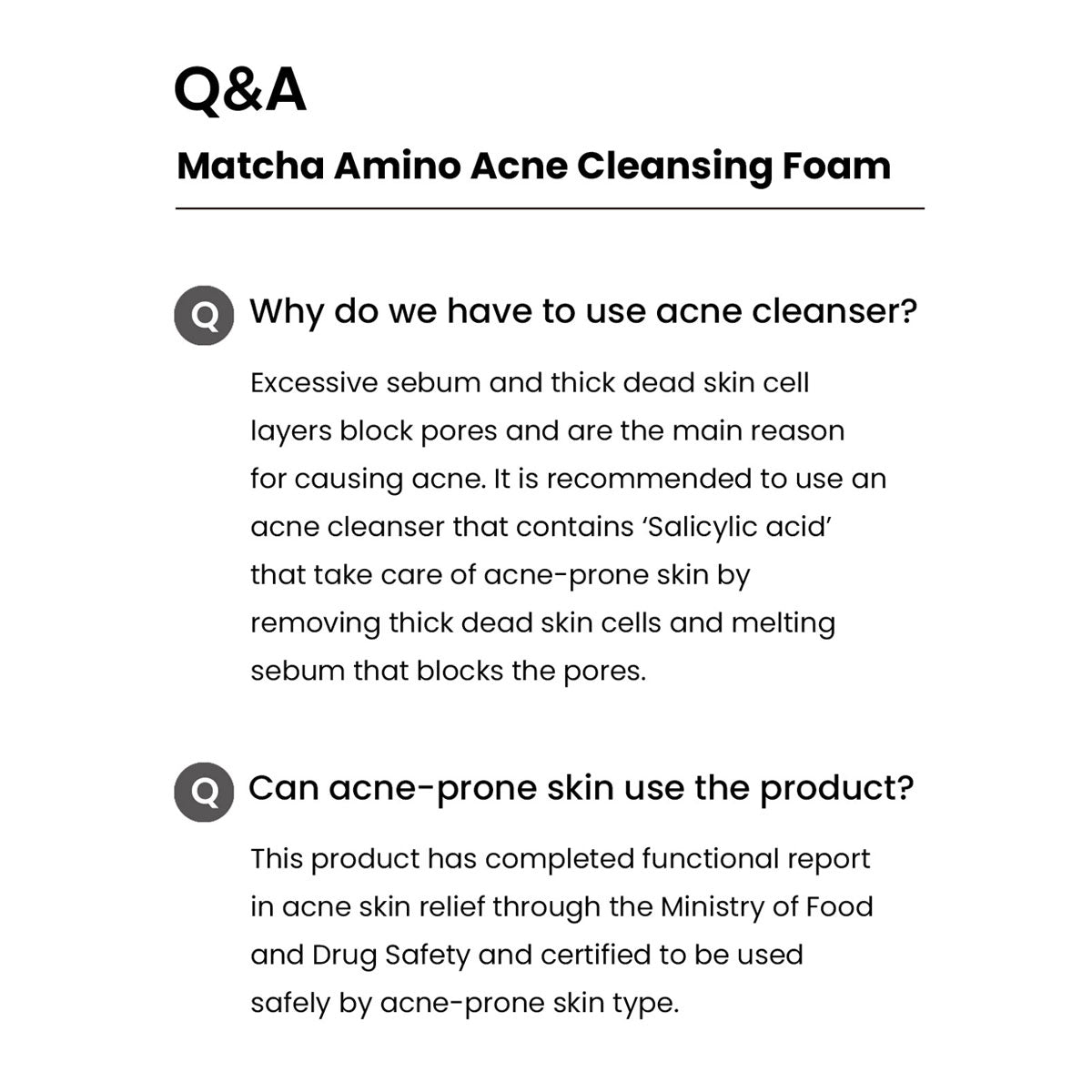 Matcha Biome Amino Acne Cleansing Foam 150ml/5.07fl.oz
